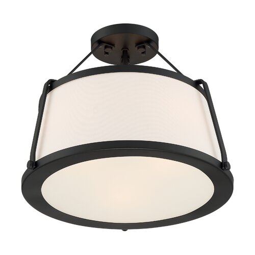 Joss & Main Vonnie Fabric Semi Flush Mount & Reviews - Wayfair Canada