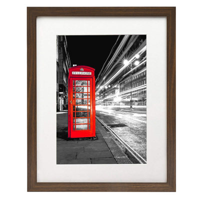 Damaine Picture Frame with Mat - Engineered Wood and Shatter-Resistant Glass