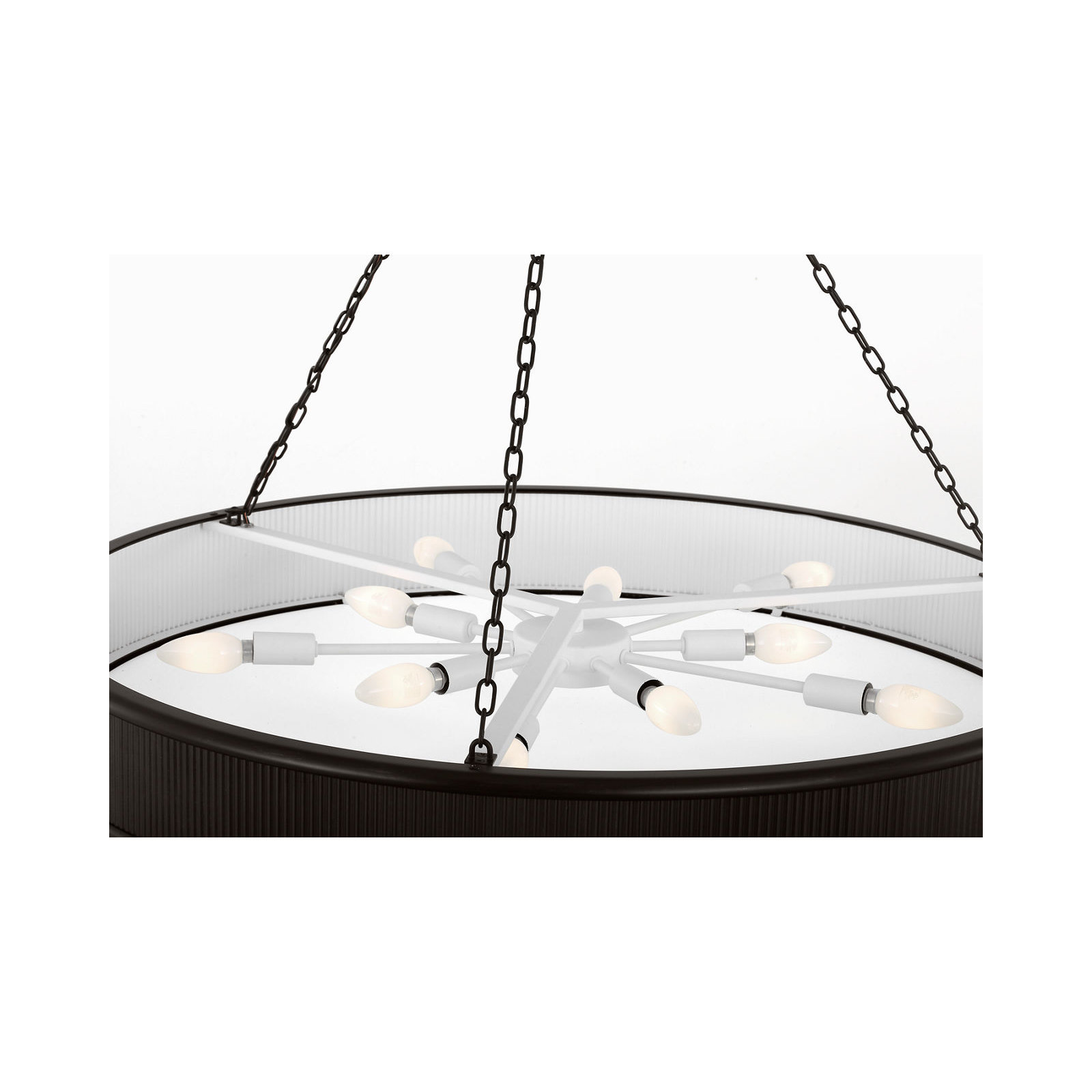 Ritz Chandelier, 4.5" H x 36" W x 36" D, Aged Iron, 10