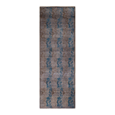 Tapis noué à la main unique en son genre Holsworth - brun