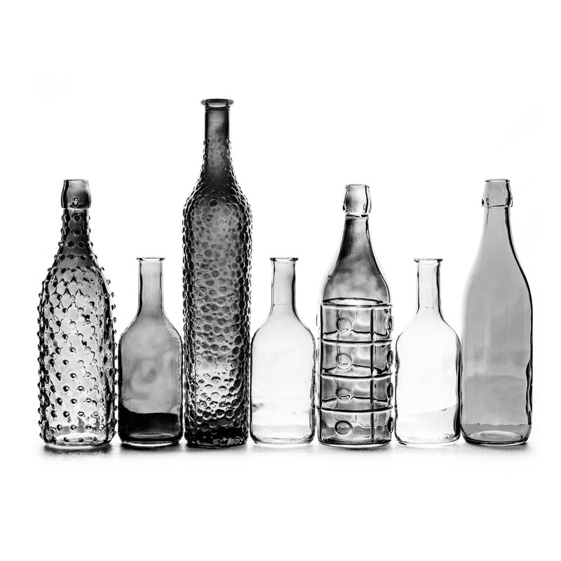 Patrizi Colorful Glass Ensemble - Photographie sur toile tendue, H 12 po x l 16 po x P 1 po, Gris / blanc