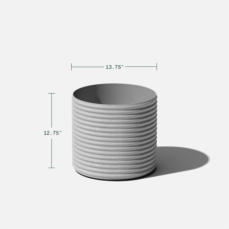 Petit pot à fleurs Veradek Mod Series, H 12,75 po x l 13,75 po x P 13,75 po, Gris, 1
