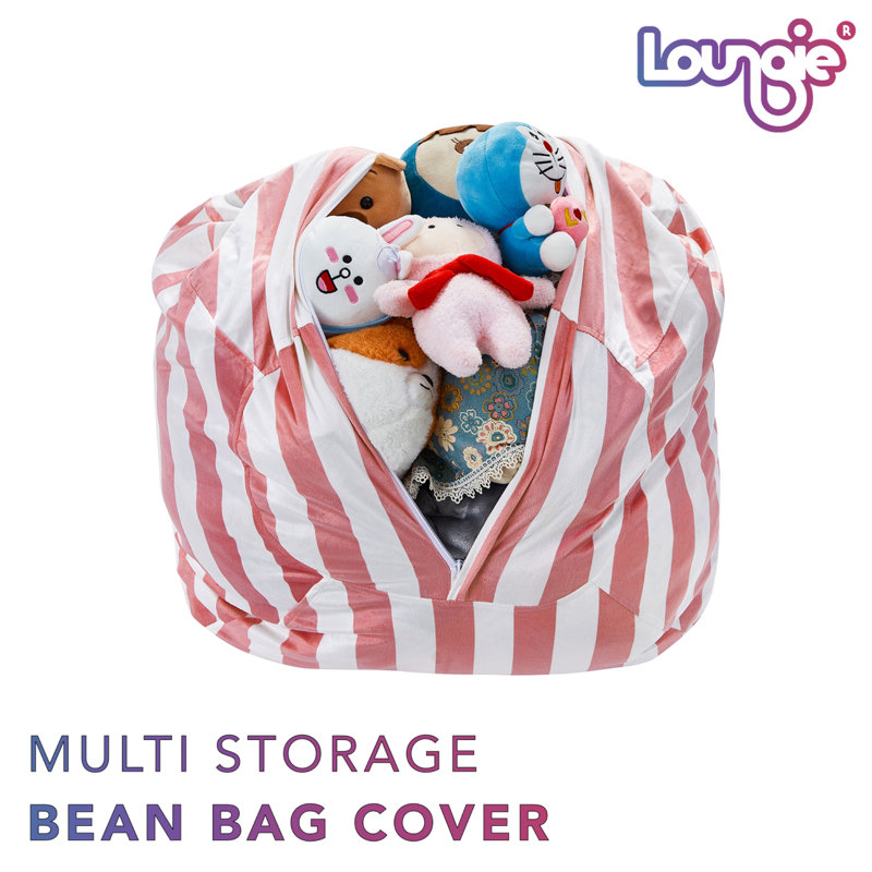 Housse de rangement pour sac de pois 32 po, Microfibre rose / microsuède