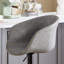 Tabourets de bar pivotants réglables avec anneau en caoutchouc - Chaises en îlot de cuisine de style Mid-Century capitonné pour îlot de cuisine, gris, ergonomique et minimaliste