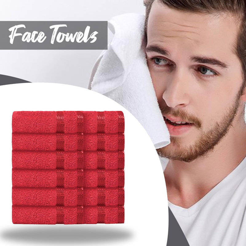 Milven Premium Face Cloth, Red