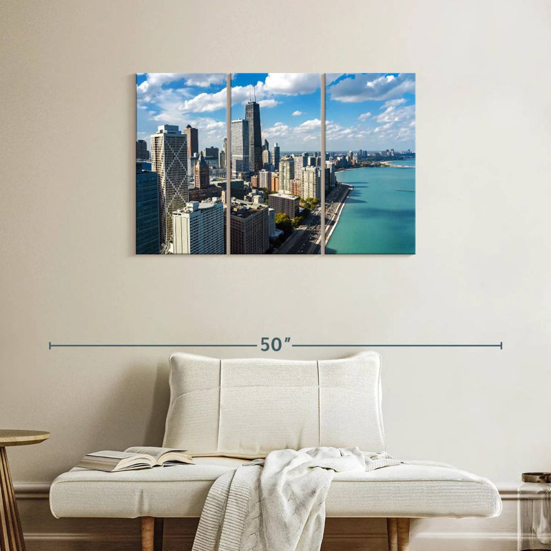 Sebbie, Chicago, front de mer, horizon, H 24 po x l 38 po