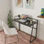 Bureau d'ordinateur pliant, bureau de 33 po, table de bureau pliable pour bureau à domicile, bureau de jeu pliable, petite table de bureau en bois pour les adolescents qui travaillent et qui bricolent, noir-334681922-334681925