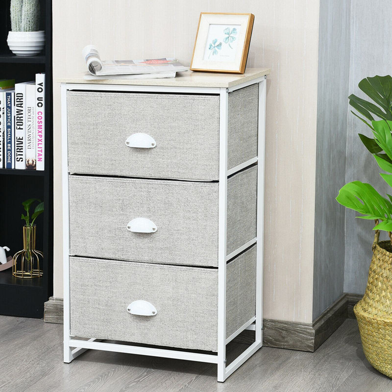 Commode à 3 tiroirs avec table de chevet et table de chevet