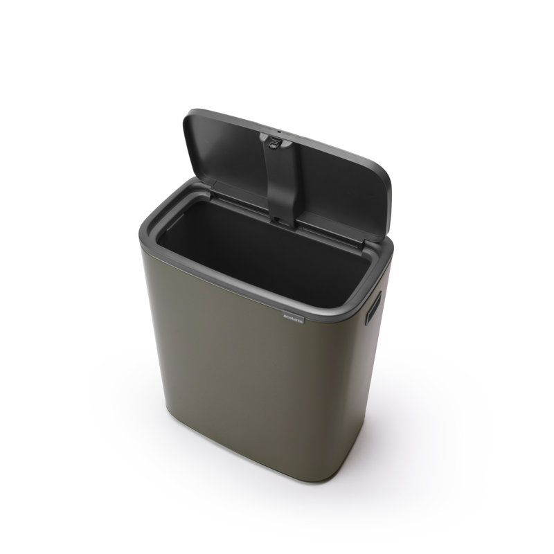 Bo Touch Bin, 60 litre, with 1 inner Plastic Bucket, Platinum