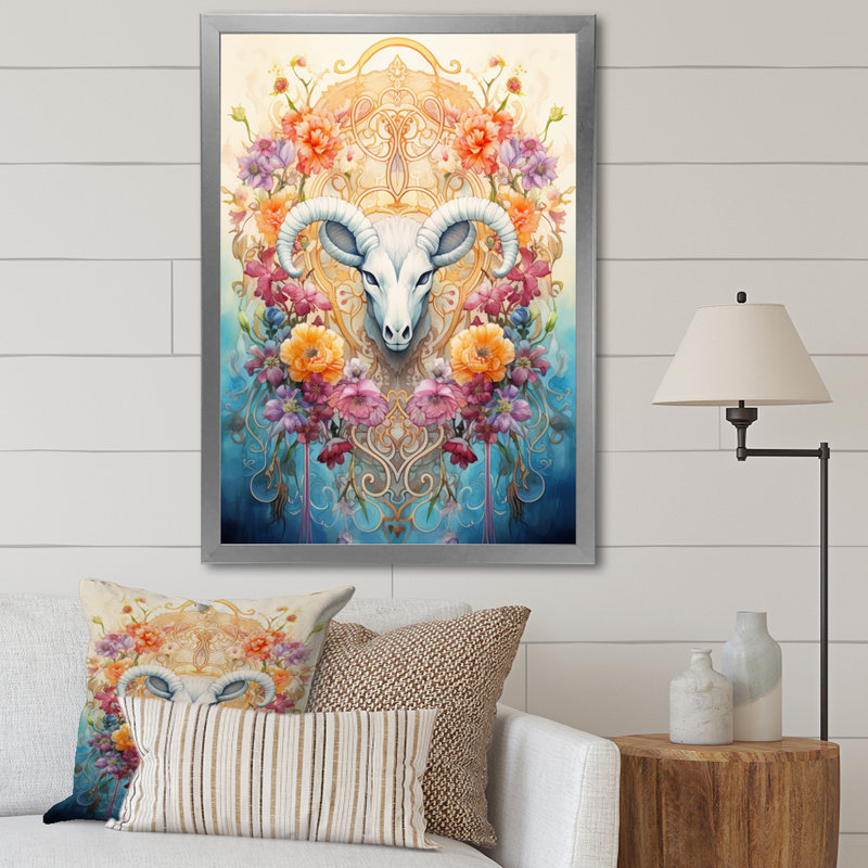 «Folk Religion Divine Blessings», impressions sur toile, H 40 po x l 30 po x P 1,5 po, Cadre photo gris