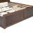 King Size Wood Platform Bed With Multi Headboard, , And Drawer - Strong Build, Antique Color, No Box Spring Ports Drawers, Needed, Stylish Look-862615853