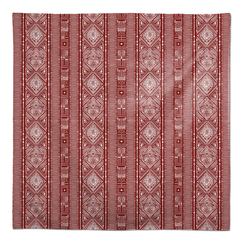 Nappe géométrique carrée, Rouge