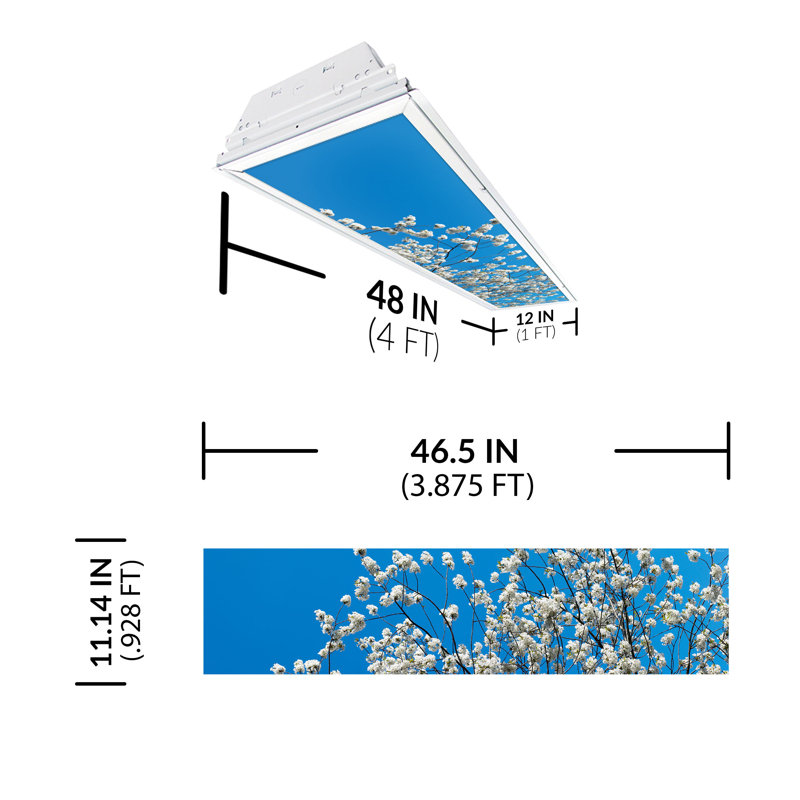 Tree Rectangle Fixture Component Ceiling Light