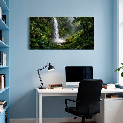Landscape & Nature Tropical Waterfall Forest Greenery Nature Landscape Misty Scene