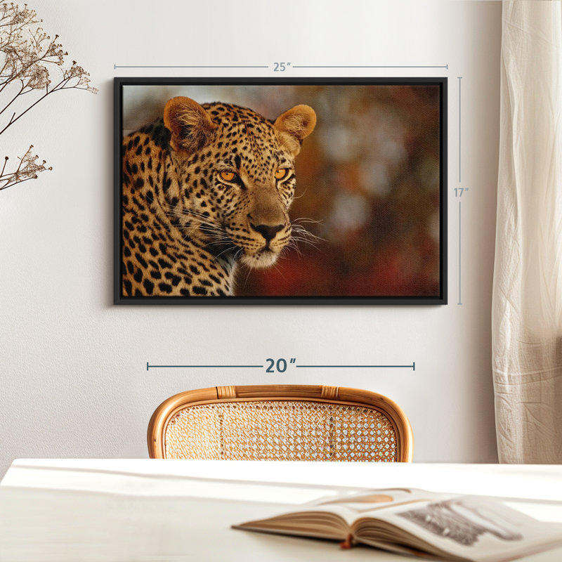 Animal "Impression sur toile de léopard", H 17 po x l 25 po