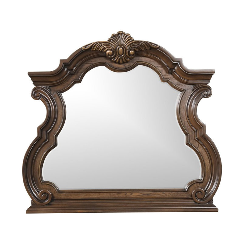 Miroir traditionnel l 50,4 po brun foncé