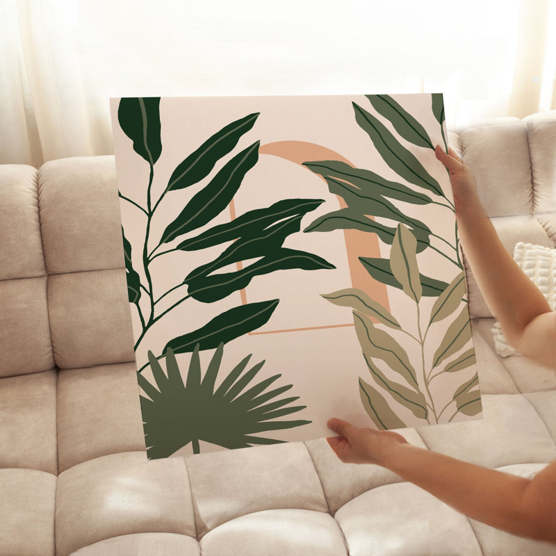 «Botanical Tropical Leaves», reproduction d'art non encadrée, H 10 po x l 10 po