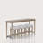 Athol Frosted Glass Console Table With 3 Stools
