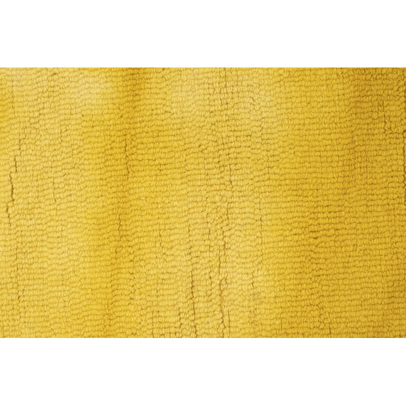Tapis rectangulaire jaune en laine touffeté à la main Chloey