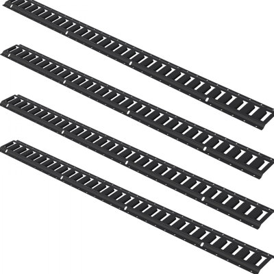 Ensemble de rail d'attache E Track, rails en acier de 5 pi, cargaison sécurisée et charges lourdes jusqu'à 2000 lb, rails Etrack robustes avec vis pour garages, fourgonnettes, remorques, attaches de moto, fixations pour VTT