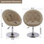Latasha Faux Leather Swivel Barrel Chair-38961309