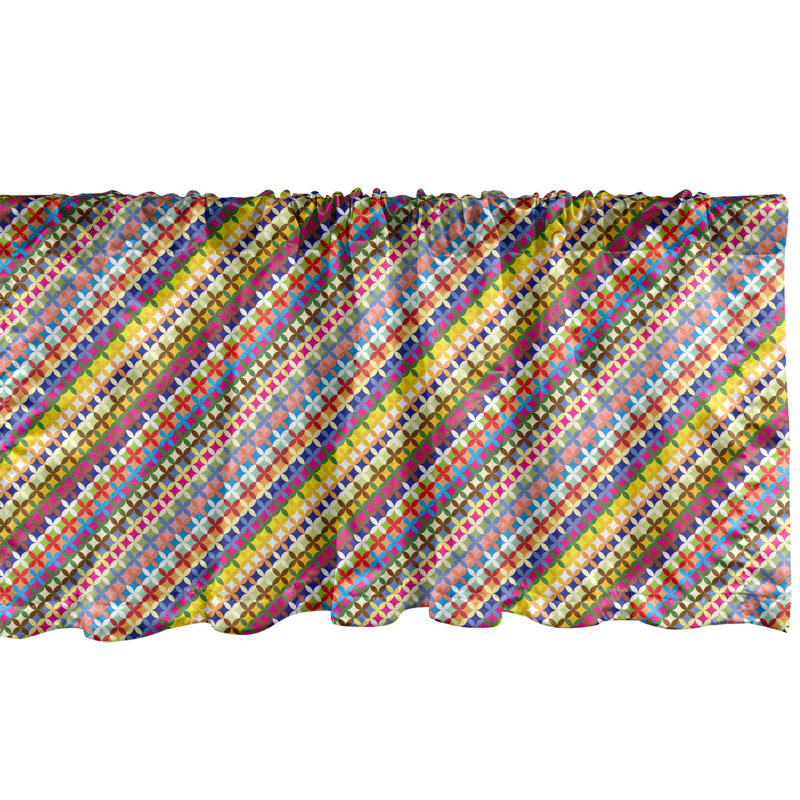 Multicolore cantonnière Ambesonne, L 42 po x L 18 po