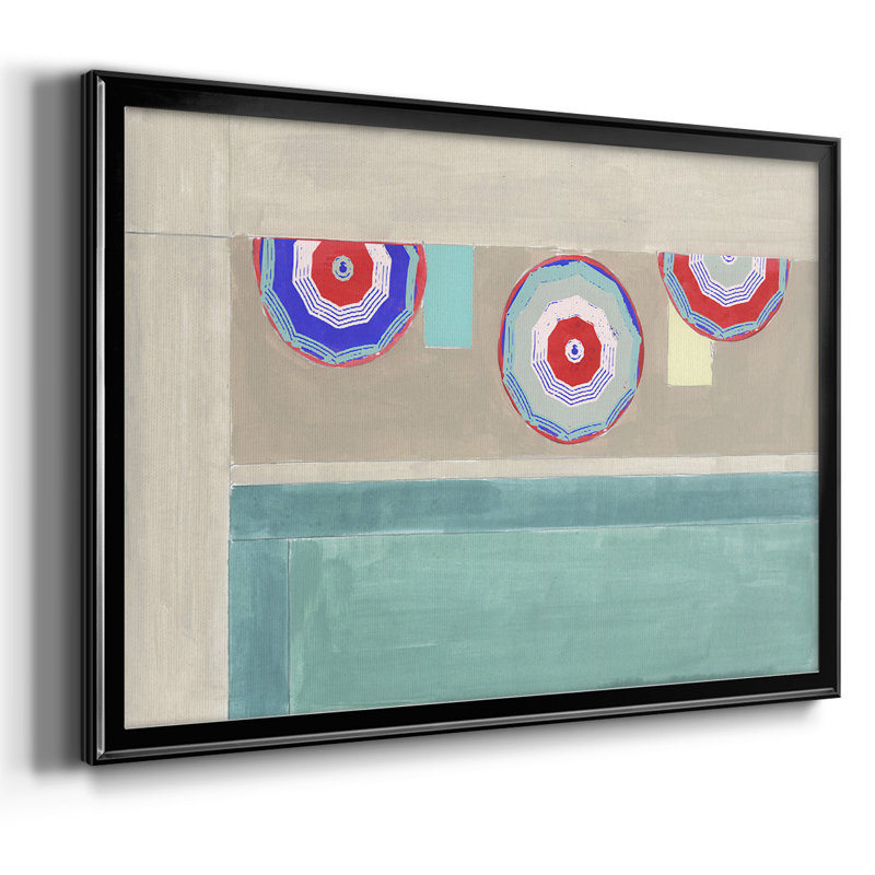 By The Pool II, reproduction d'art sur toile, Noir, H 14 po x l 20 po x P 1,5 po