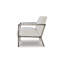 Chaise d'appoint 30 pouces Tusk, structure classique en aluminium étain, revêtement crème