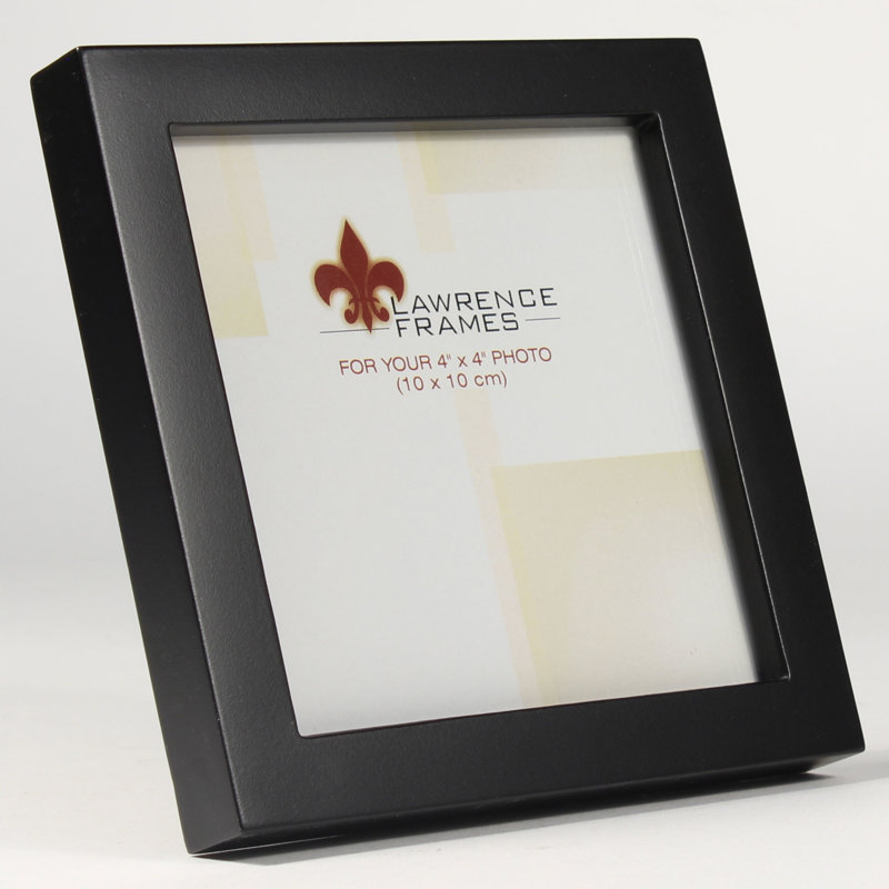 Horne Wood Matte Picture Frame, Black, 4" x 4"