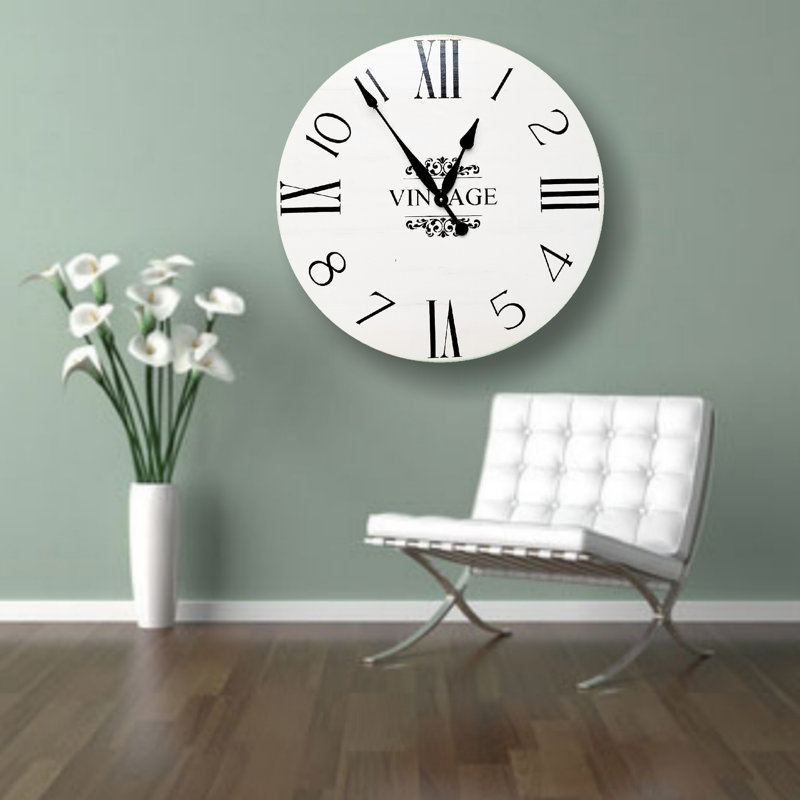 Horloge murale surdimensionnée campagne Norfolk, H 36 po x l 36 po x P 2 po