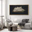 Clouds " Moody Black Modern Minimalist Neutral Artwork " - Extra Large Framed Wall Art Canvas Print-98126579-101069299