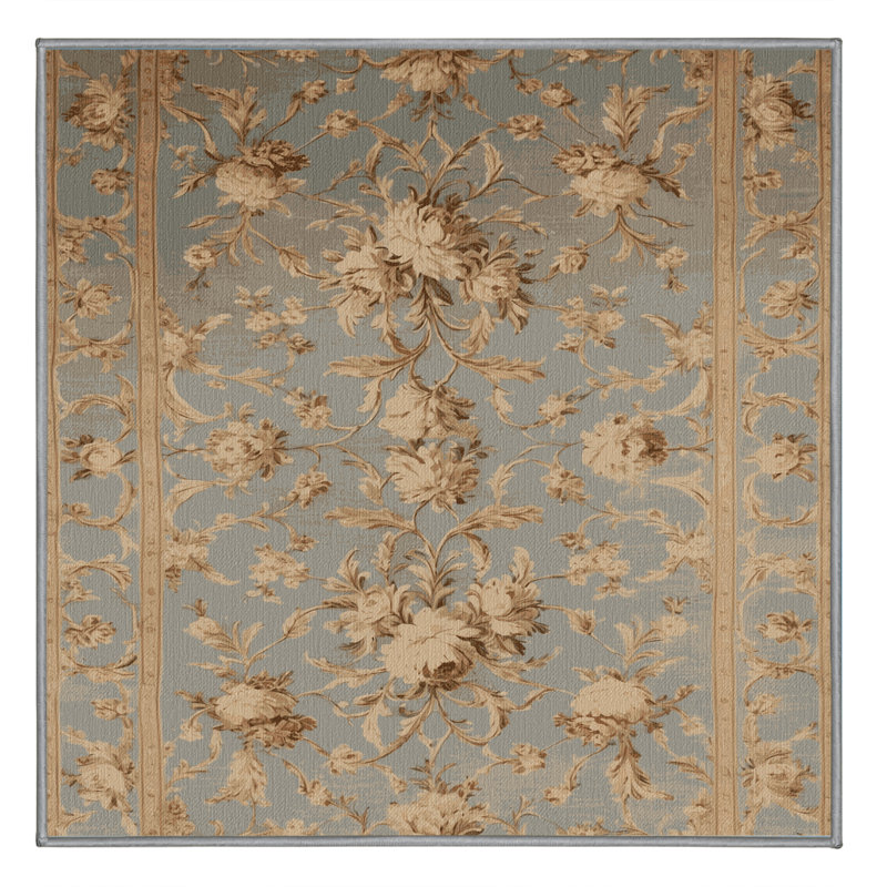 Tapis gris français lavable à la machine, Carré 3 pi