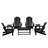 Laguna 7-Piece Foldable Outdoor Adirondack Chair with Table-83650227
