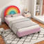 Lit plateforme tapissier simple avec un design mignon et imaginatif, parfait pour créer un espace de couchage magique pour les enfants