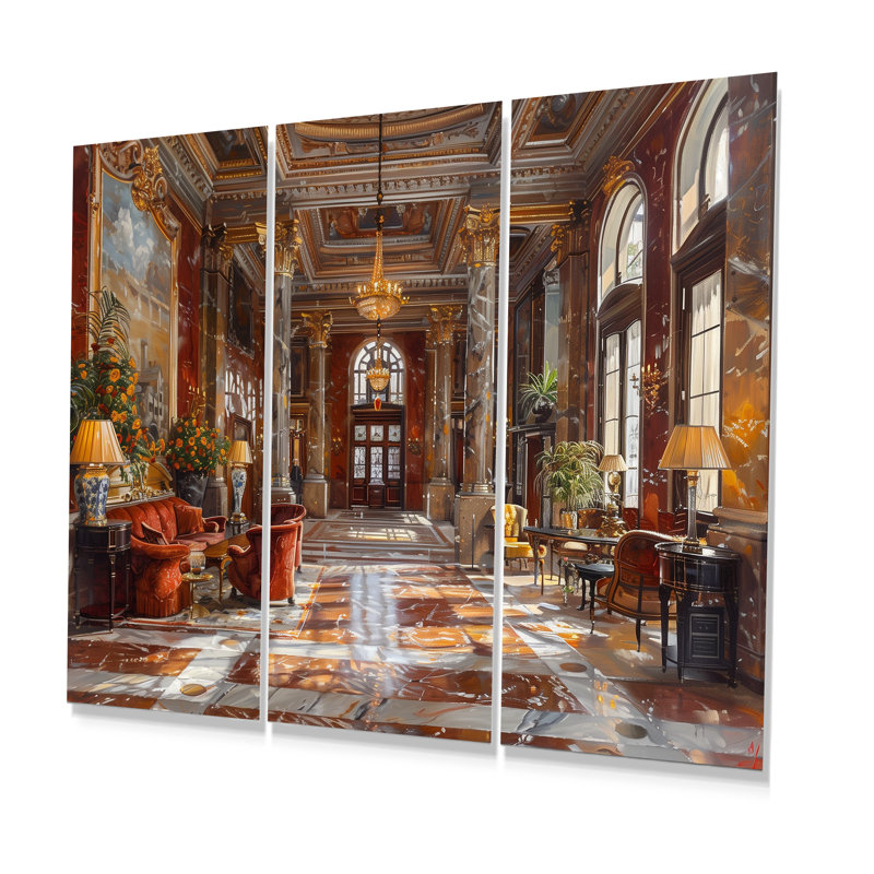 Roye - hôtels et loges, ensemble de reproductions d'art mural, H 28 po x l 36 po x P 1 po, Métal métal