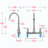 Two-Handle Gooseneck Kitchen Faucet(Set of 2)