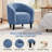 27”Wide Upholstered Solid Wood Barrel Accent Club Chair-1258697767