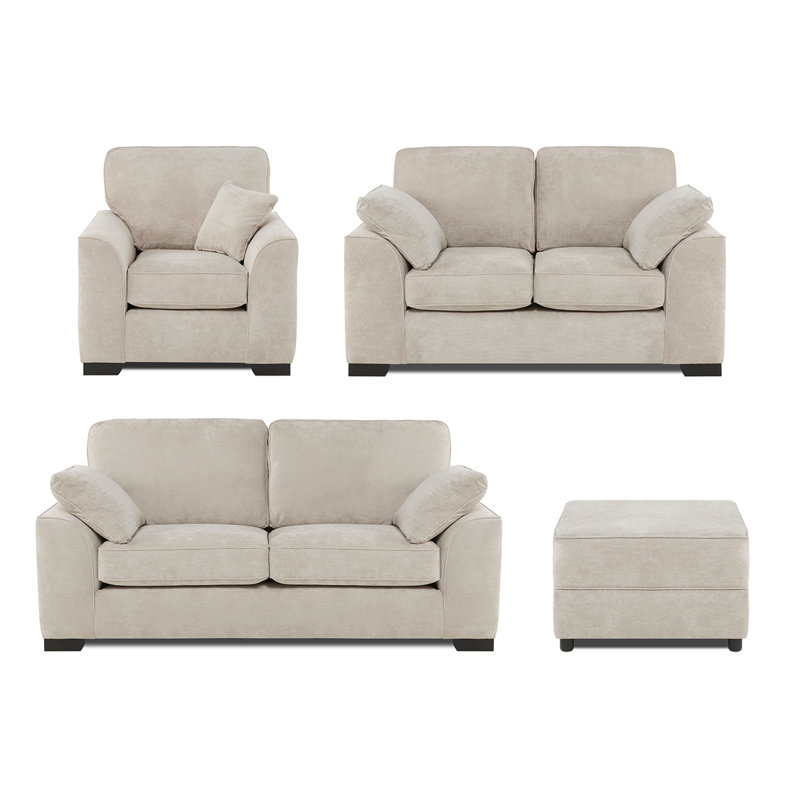 Eila 4 - Piece Living Room Set, Silver