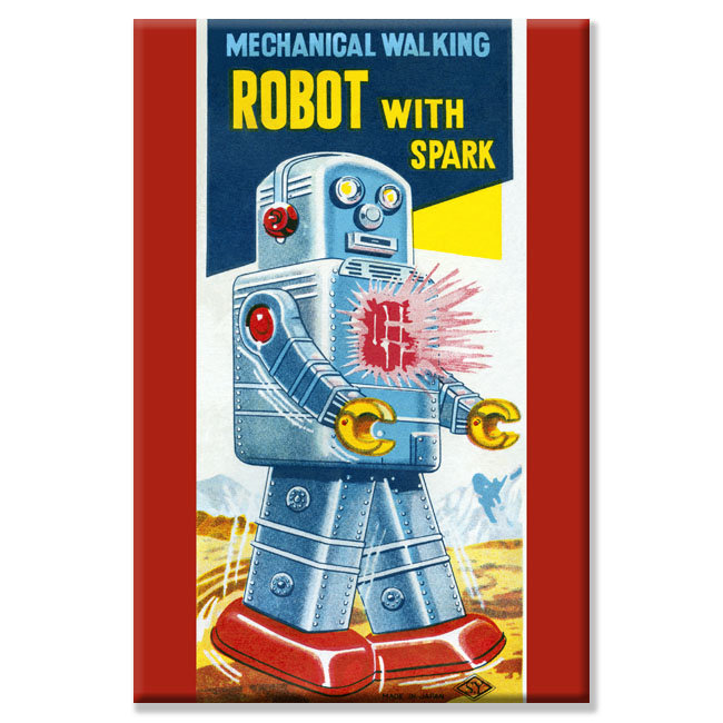 " Mechanical Walking Robot With Spark ", 66" H x 44" W x 1.5" D