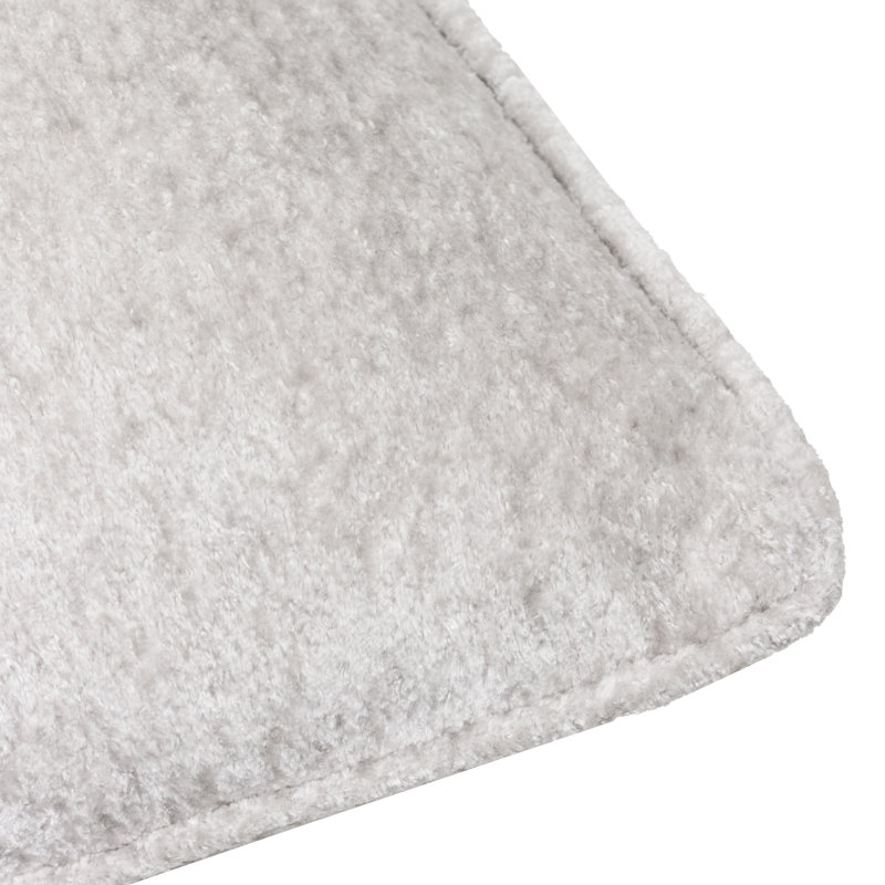 Lustre Square Cushion, Silver, Polyester