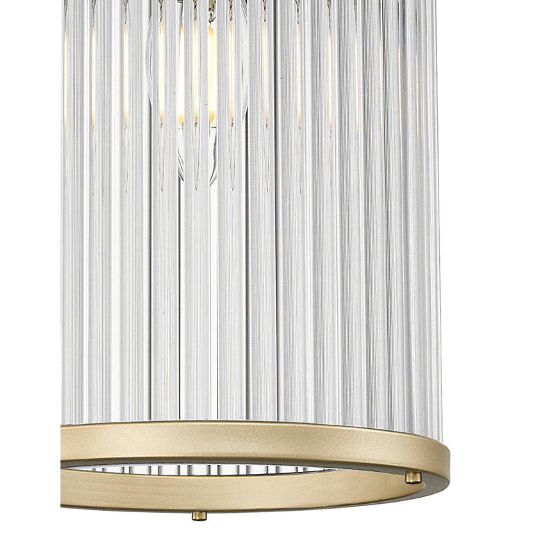 Prattsburgh 1 - Light Cylinder Pendant, Matt Gold