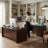  106.3'' U-Shape Height Adjustable Desk with File Cabinets-1774383941