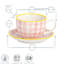 Nicola Spring - Hand-Printed Cappuccino Cup & Saucer Set