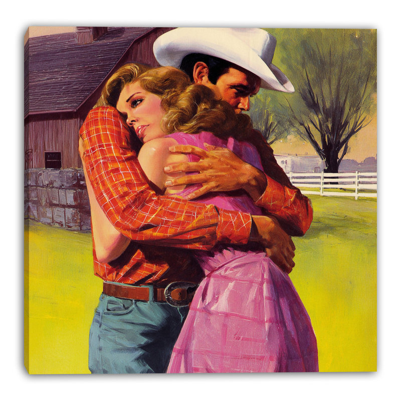 «Prairie Embrace», art mural sur toile tendue, L 12 po x H 12 po x P 1 po