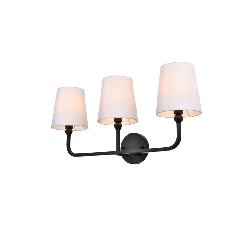 Givan - Lumière de meuble-lavabo à intensité variable, Noir, H 12 po x l 26 po x P 26 po, Trois lumières