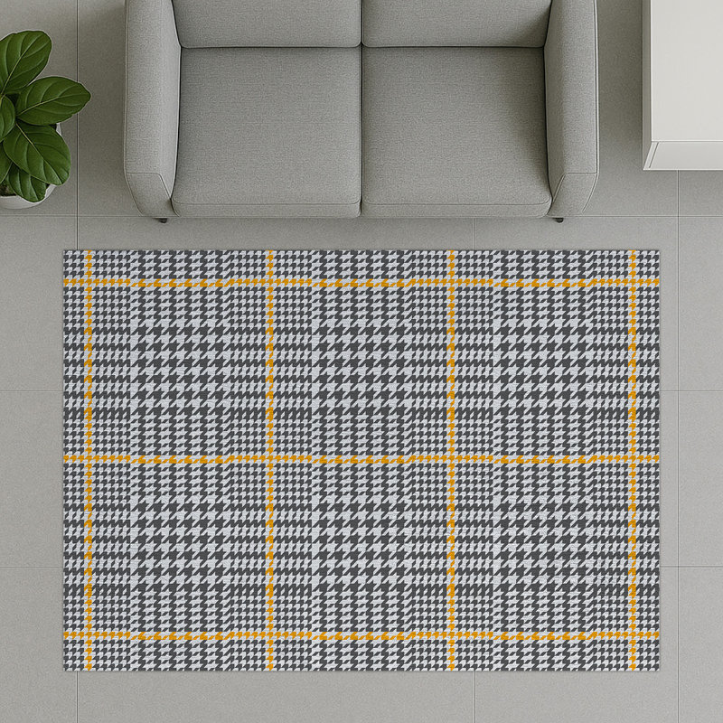 Geometric Area Rug, Runner 70 x 140 cm