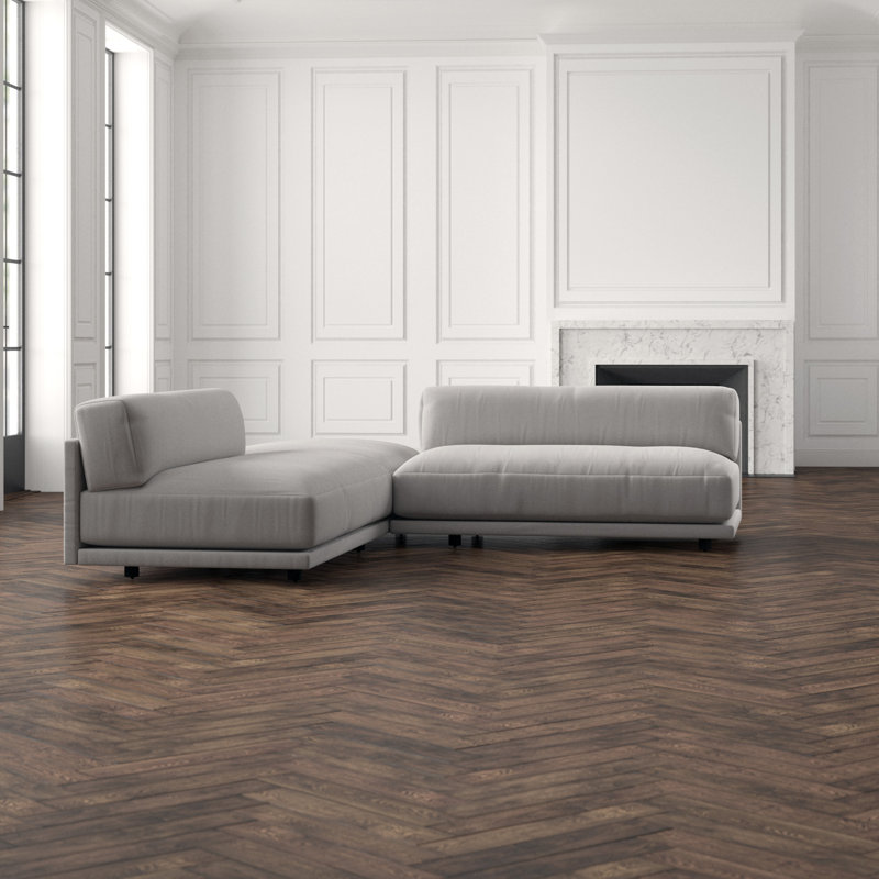 Sunday Sectional, Agnew Gray Textured Basketweave