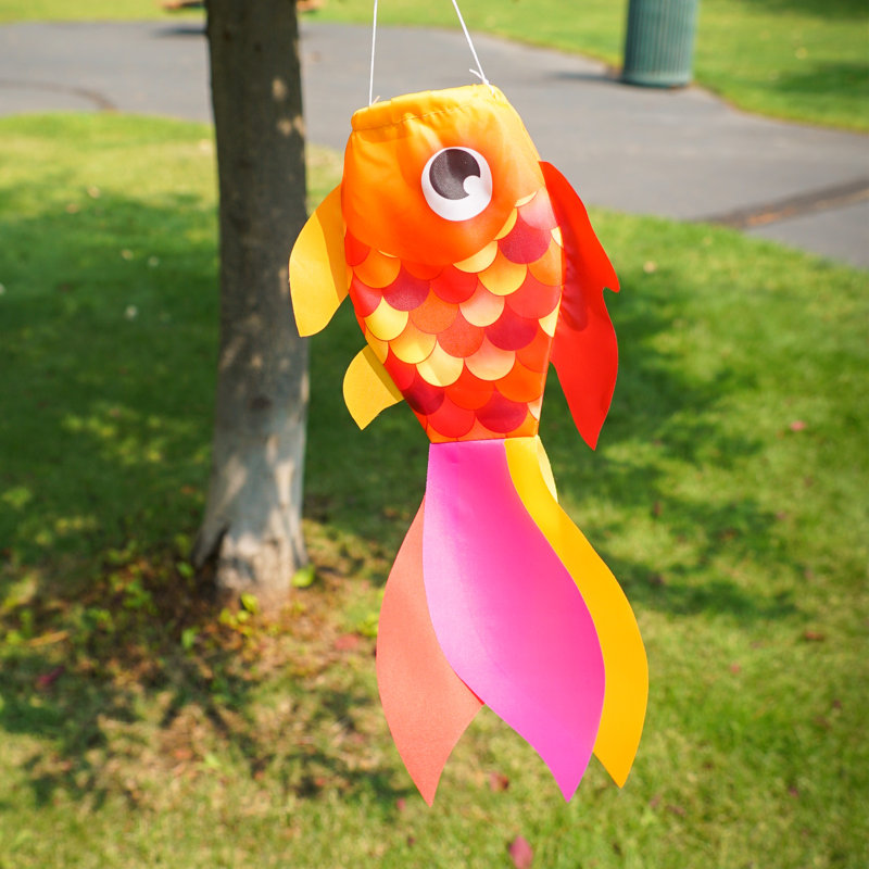 15" Damsel Fish Windsock, Orange