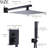 10" Square Shower Head Pressure Balanced Shower Faucet System With Handheld Spray-113052636