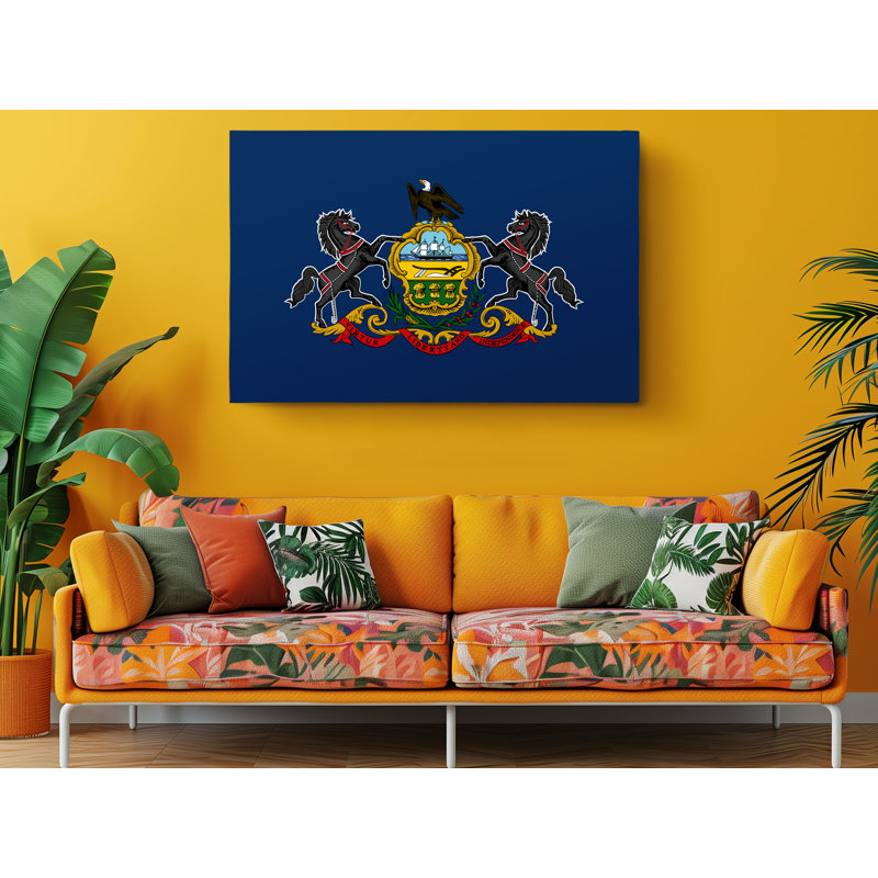 «Pennsylvania State Flag», impression sur toile tendue, L 36 po x H 24 po